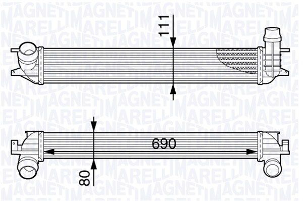 MAGNETI MARELLI Kompressoriõhu radiaator 351319202630